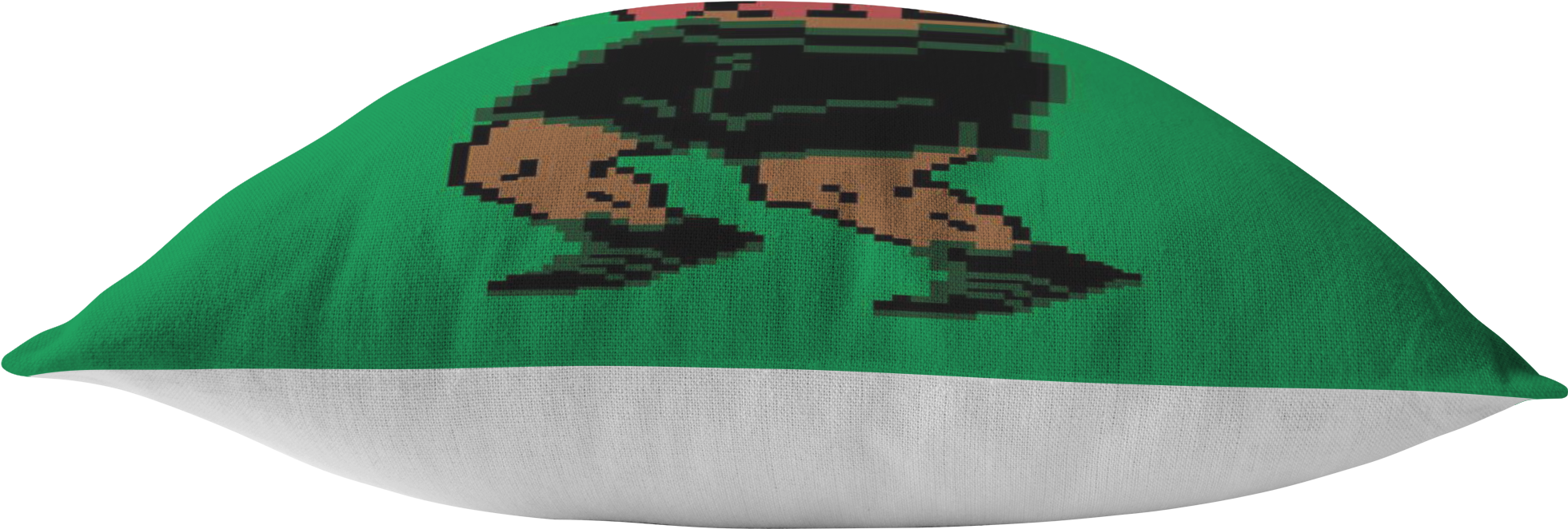 Pixel Art Possumon Green Pillow