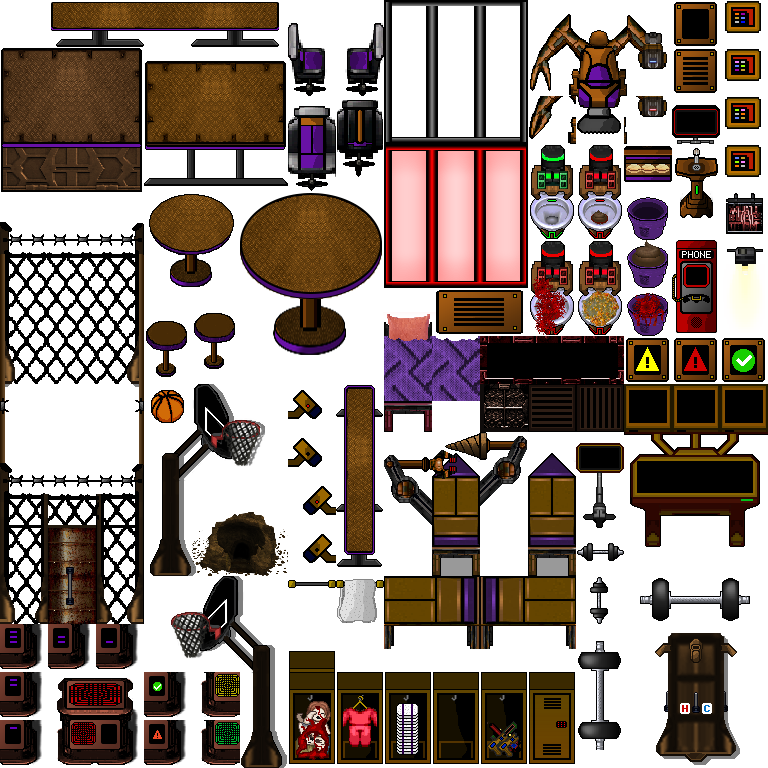 Pixel Art Prison Environment Assets