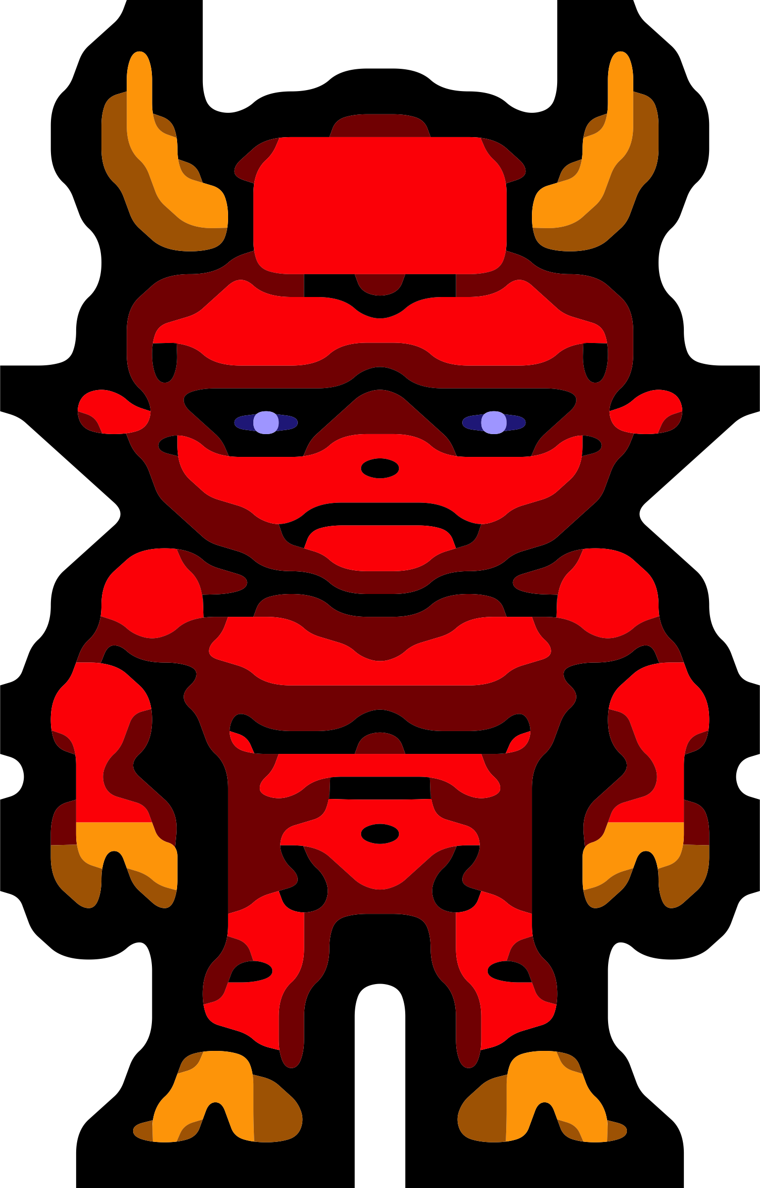 Pixel Art Red Demon