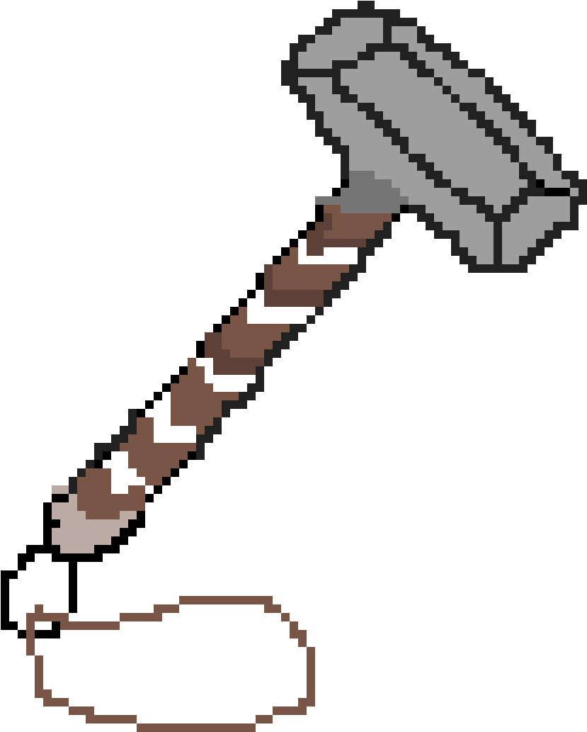 Pixel Art Thors Hammer