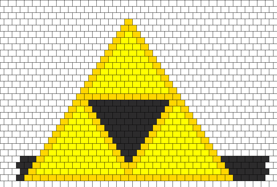 Triforce Kandi Bikini Bead Pattern - Peyote Stitch, HD Png Download PNG image with a transparent background, free high-resolution download