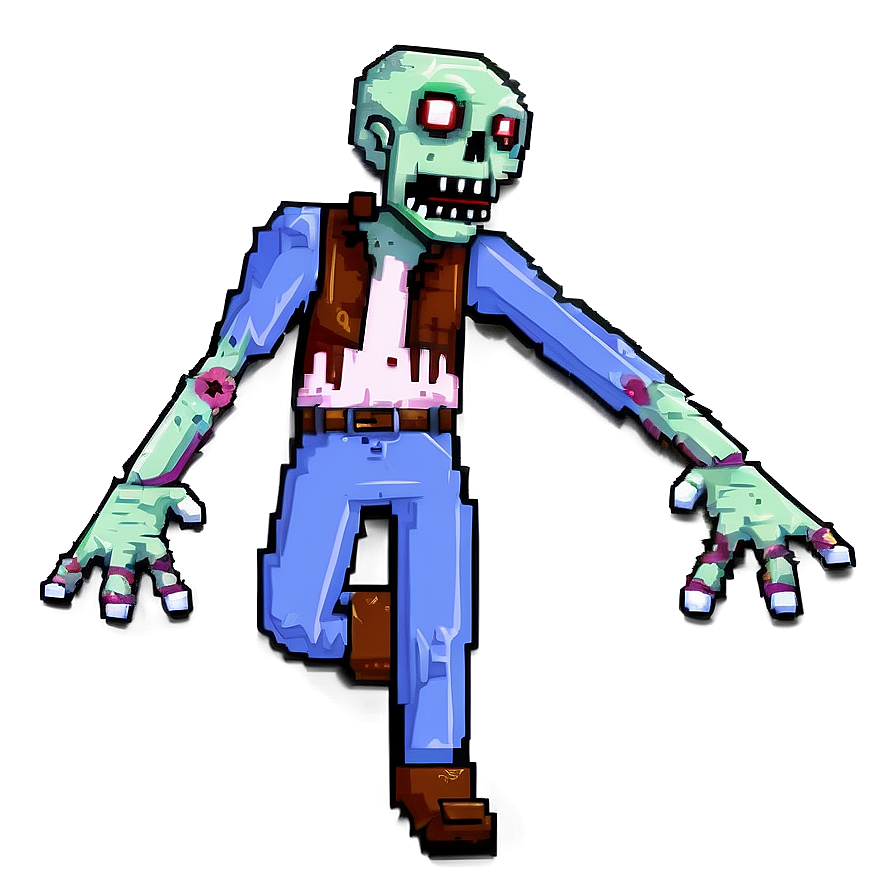 Pixel Art Zombie Png 24