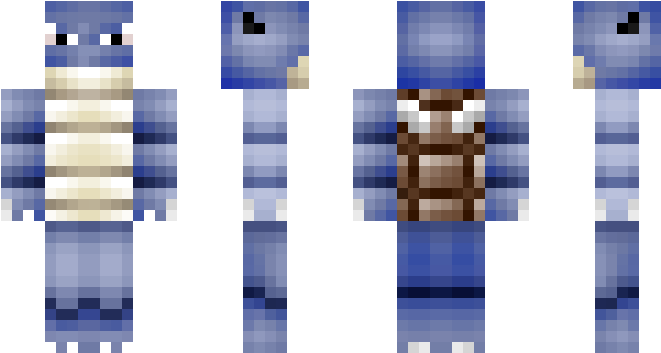 Pixel Blastoise Minecraft Skin