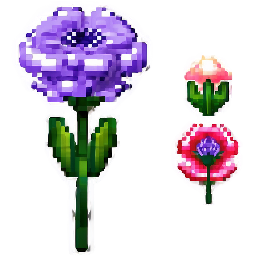 Pixel Flower Bouquet Png Oto82