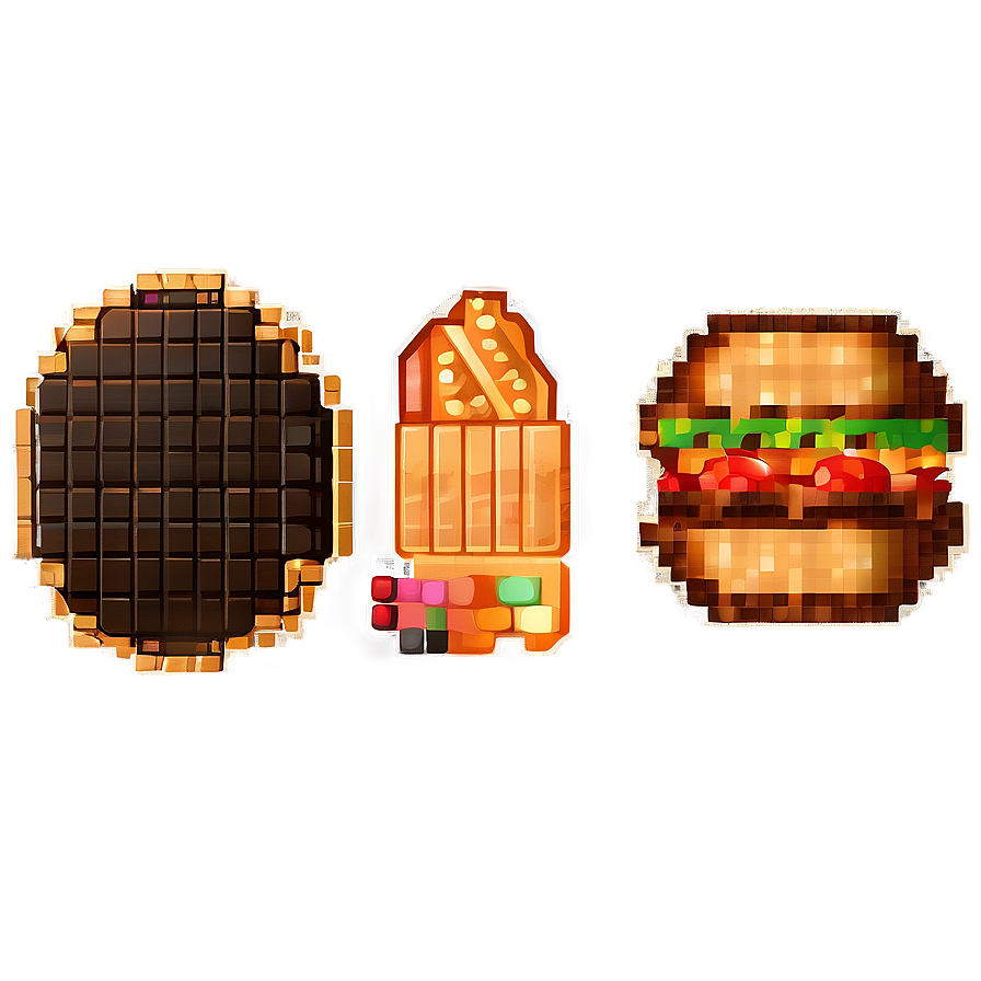 Pixel Food Icons Set Png 92