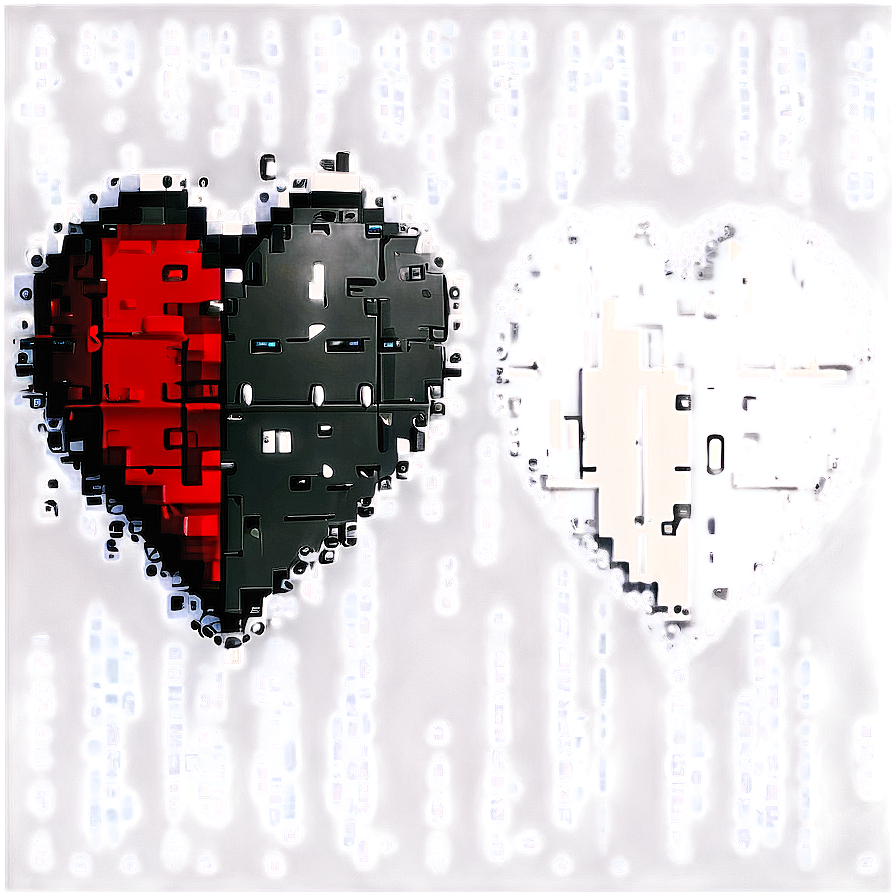 Pixel Heart Background Png 05252024