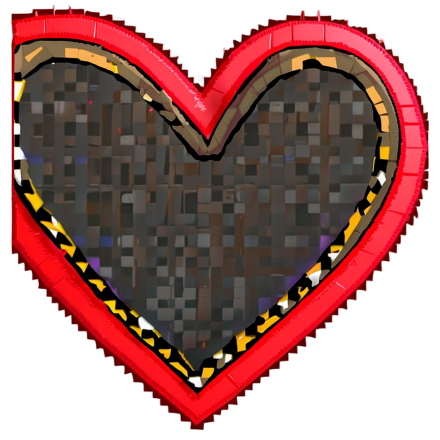 Pixel Heart Border Png Uok84