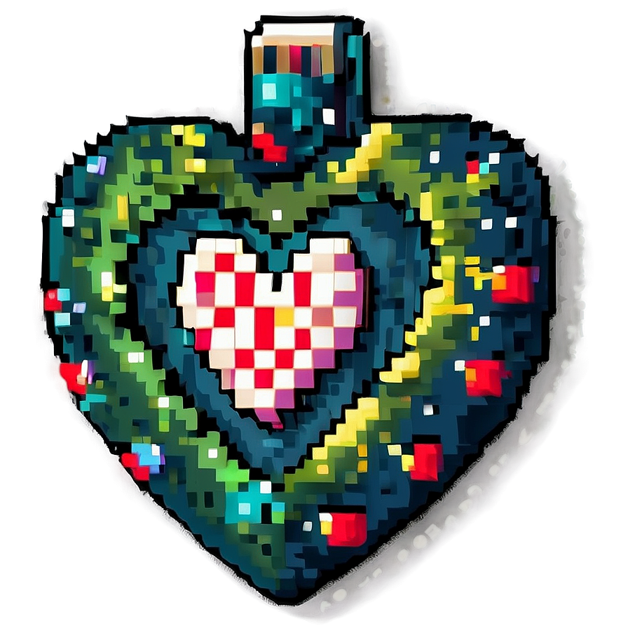 Pixel Heart Decoration Png 05252024