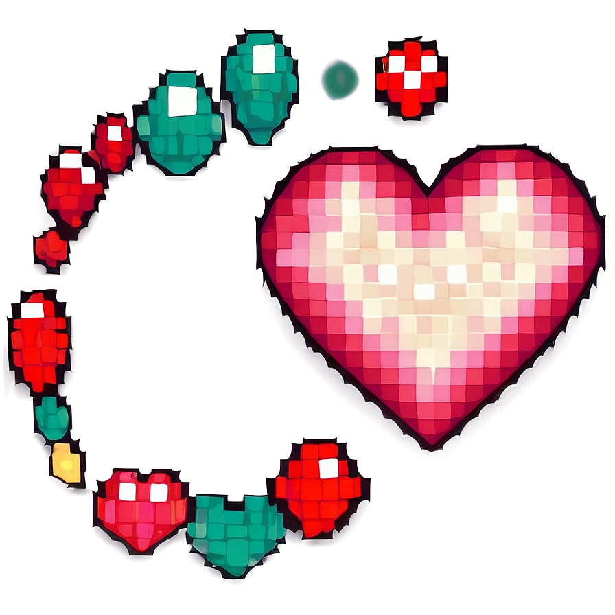 Pixel Heart Design PNG dro20 PNG with transparent background
