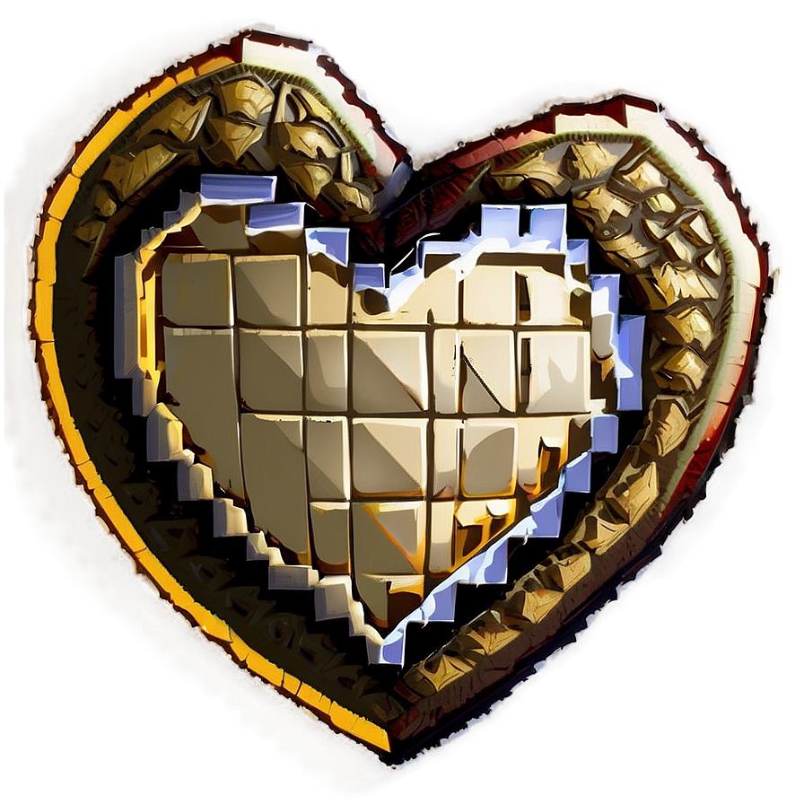 Pixel Heart Mosaic Png Wwk