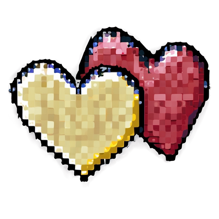 Pixel Heart Outline Png 05252024