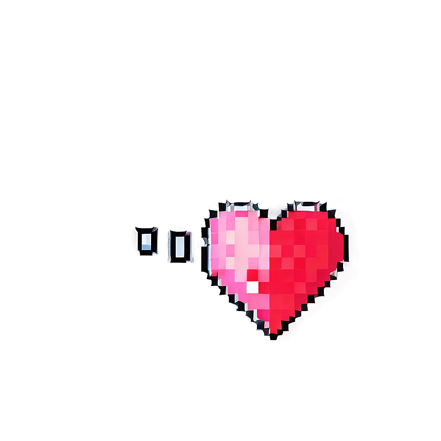 Pixel Heart Outline Png Frl91