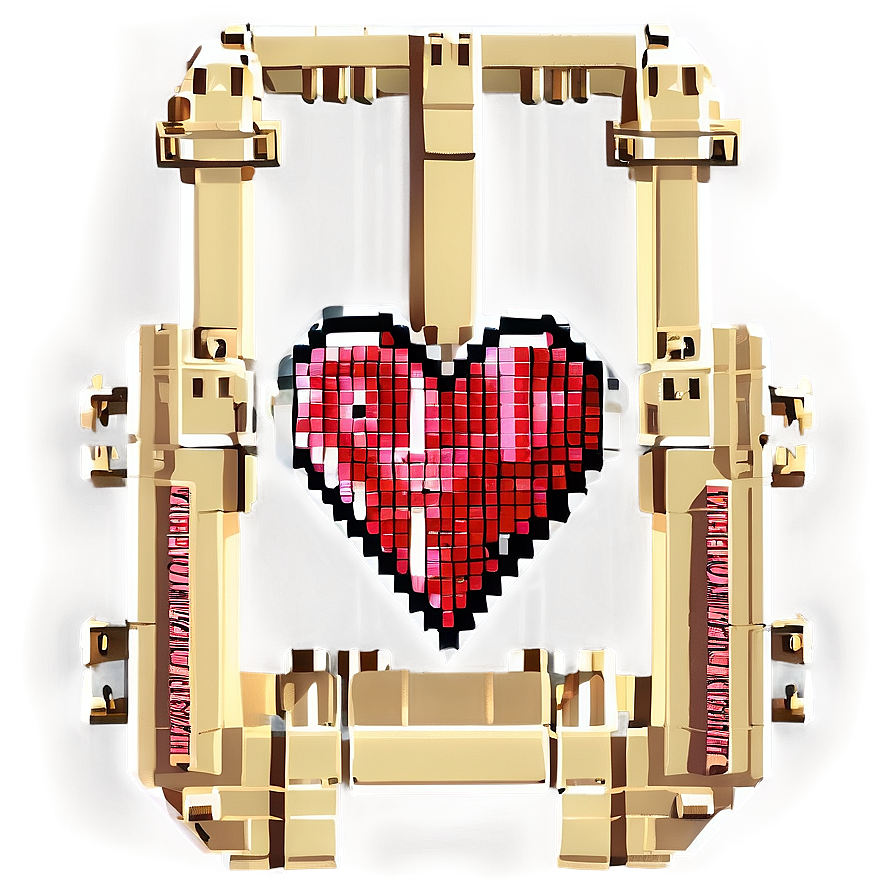 Pixel Heart Sketch Png 05252024