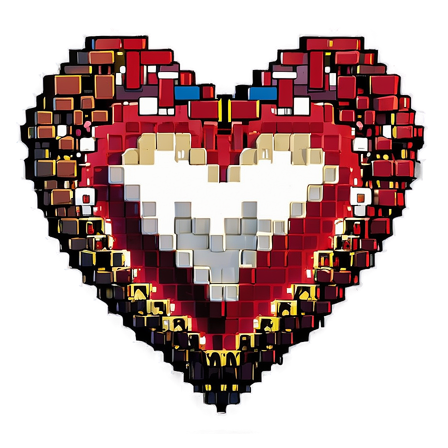 Pixel Heart Sketch Png 94