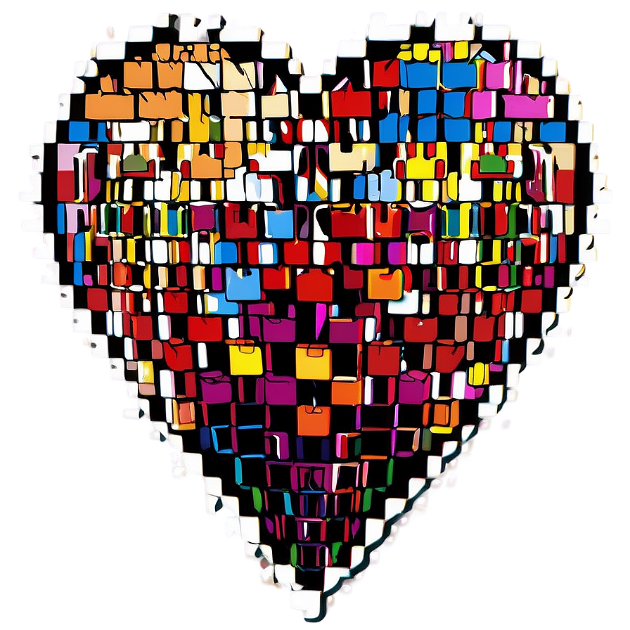 Pixel Heart Vector Png 06132024