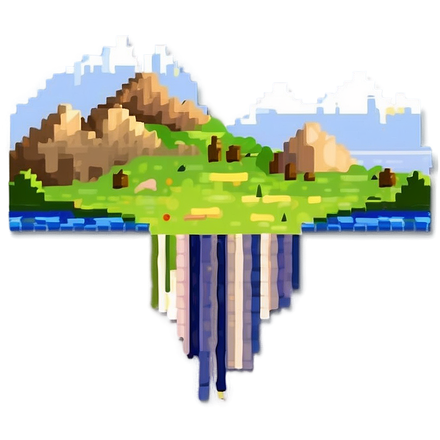 Pixel Landscape Wallpaper PNG apn99 PNG with transparent background