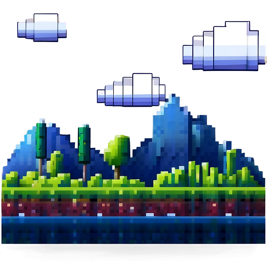 Pixel Landscape Wallpaper Png Cpp