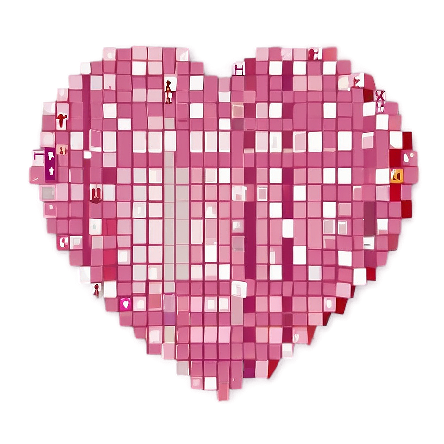 Pixel Pink Heart Png 27