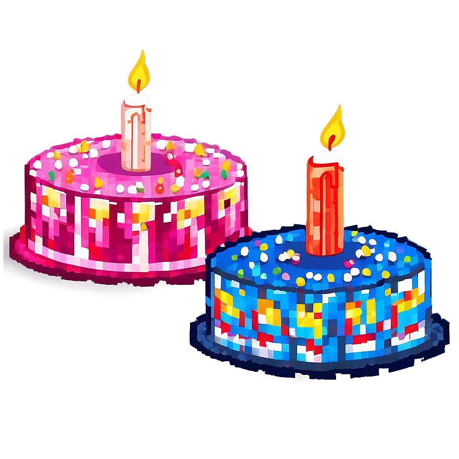 Pixel Style Birthday Cake Png Abn91