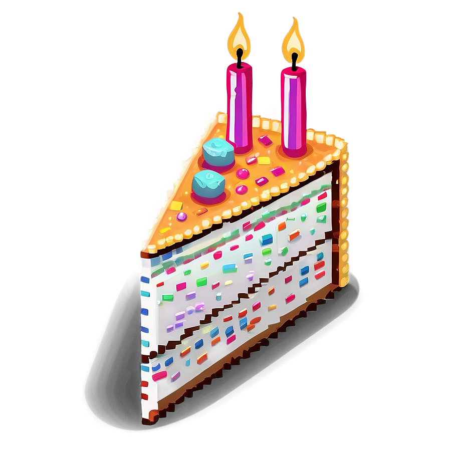 Pixel Style Birthday Cake Png Hgf