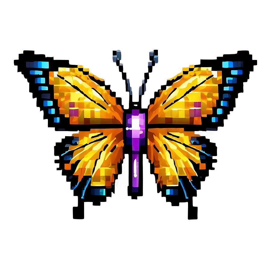 Pixel Style Butterfly Png 06112024