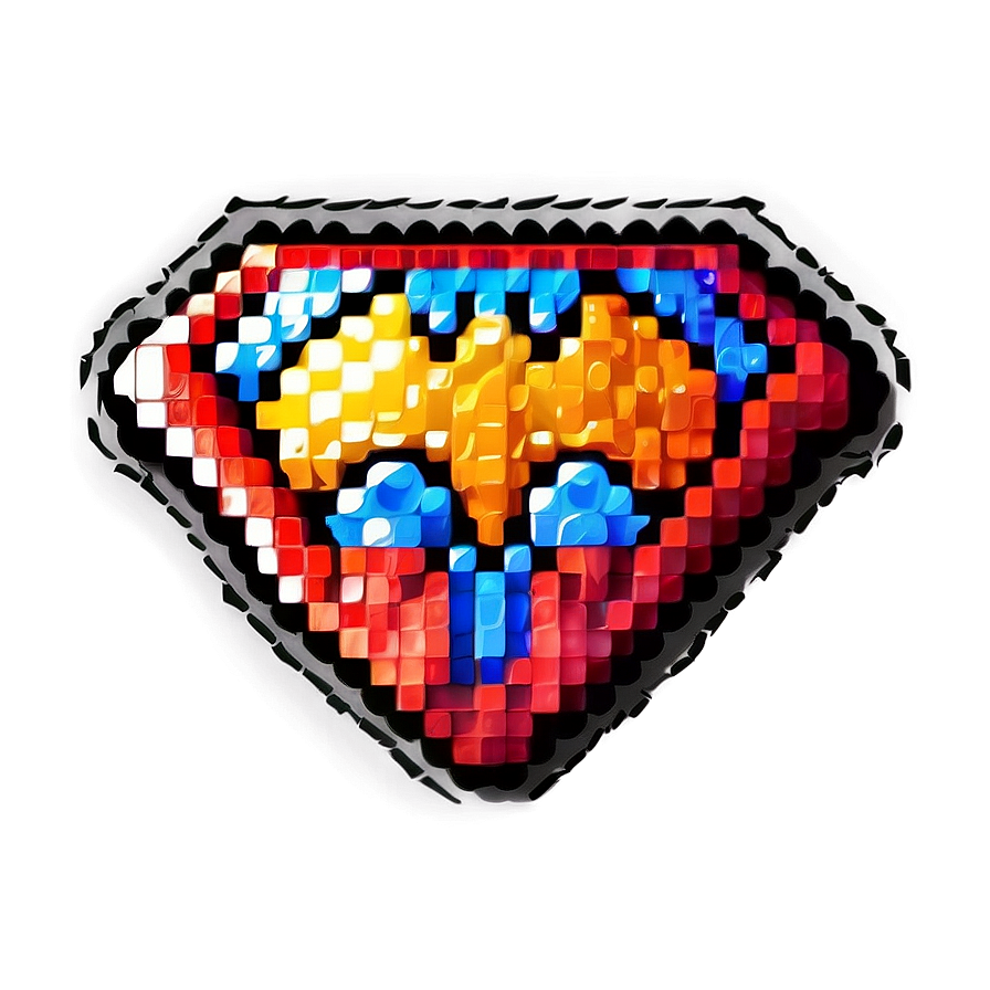 Pixel Superhero Emblem Png 06112024