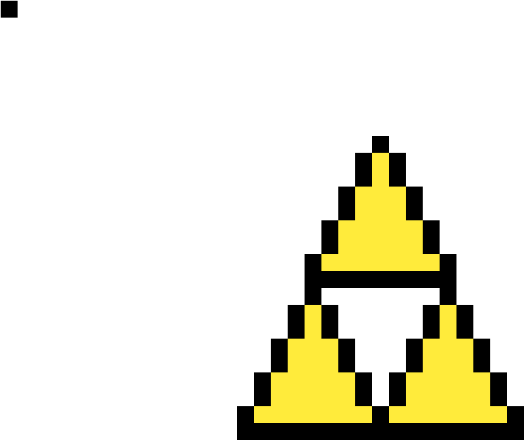 Pixel Art Triforce, HD Png Download PNG image with a transparent background, free high-resolution download