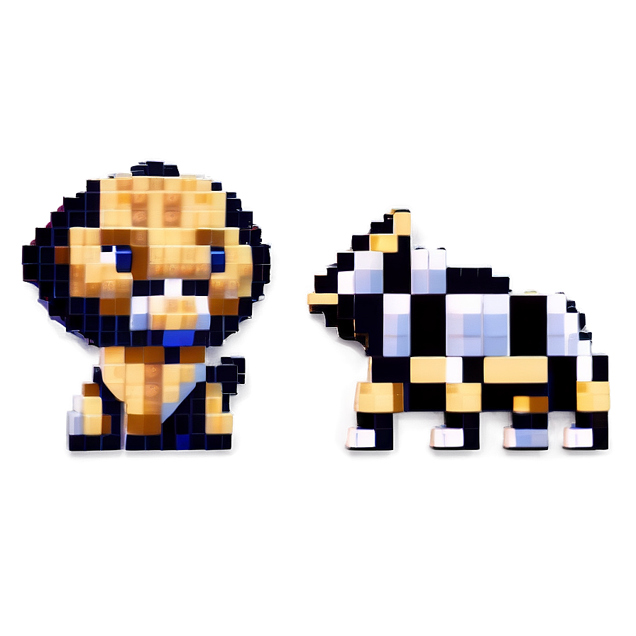 Pixelated Animal Collection Png 06112024