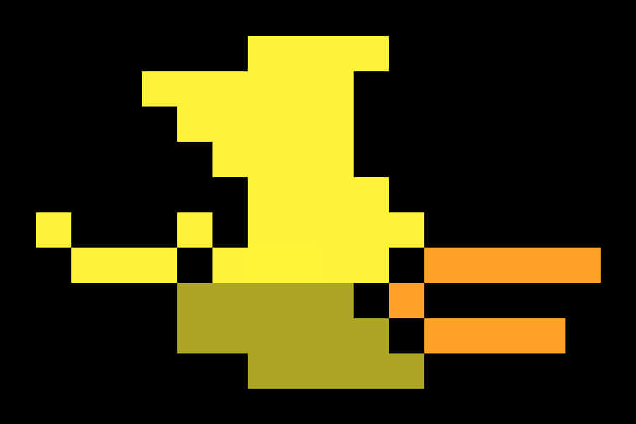 Pixelated Bird Silhouette