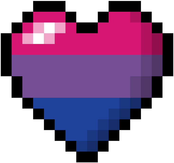 Pixelated Bisexual Heart