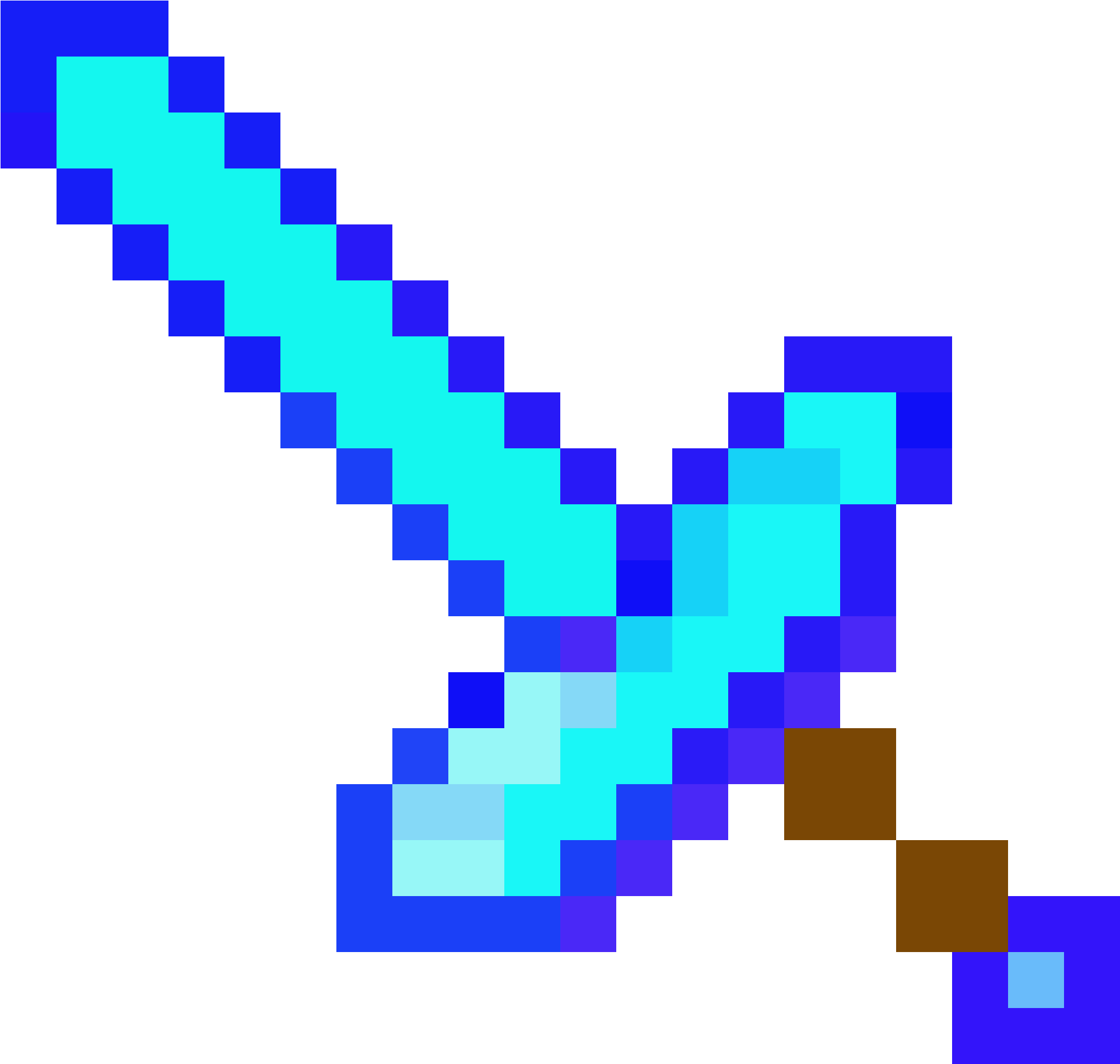 Diamond Sword - Diamond Armor Sword Minecraft PNG image with a transparent background, free high-resolution download