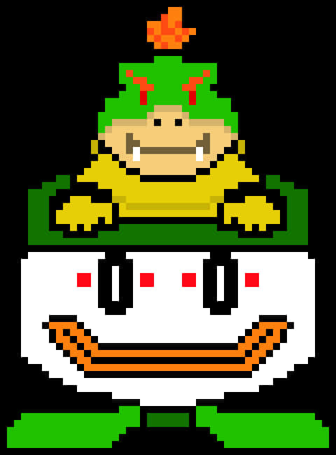 Pixelated Bowser Art