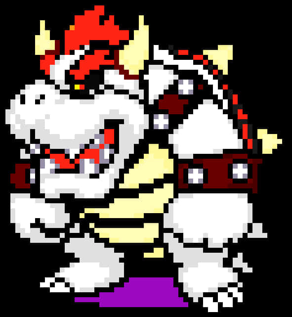 Pixelated Bowser Artwork