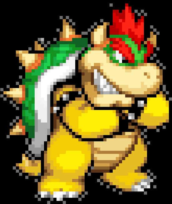 Pixelated Bowser Artwork