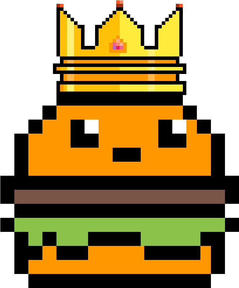 Kawaii Burger Pixel Art, HD Png Download PNG with transparent background