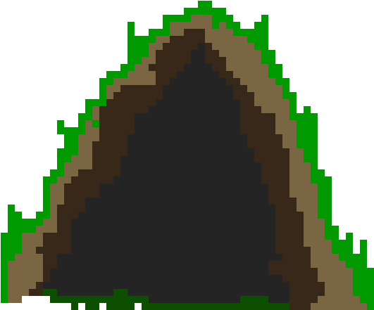 Pixelated Cave Entrance