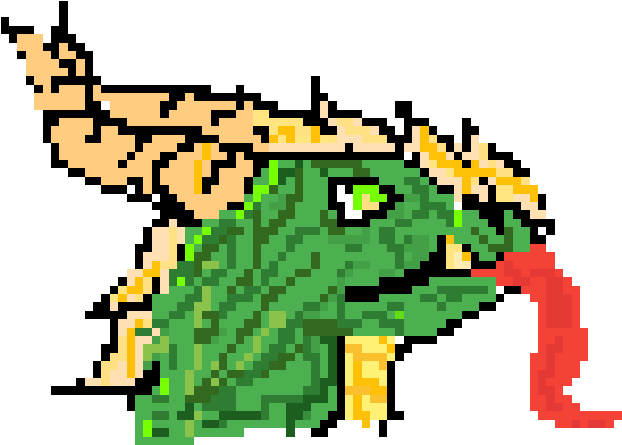 Pixelated Celtic Dragon Artwork