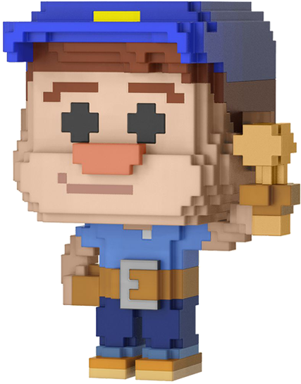 Pixelated Character Figure3 D Model