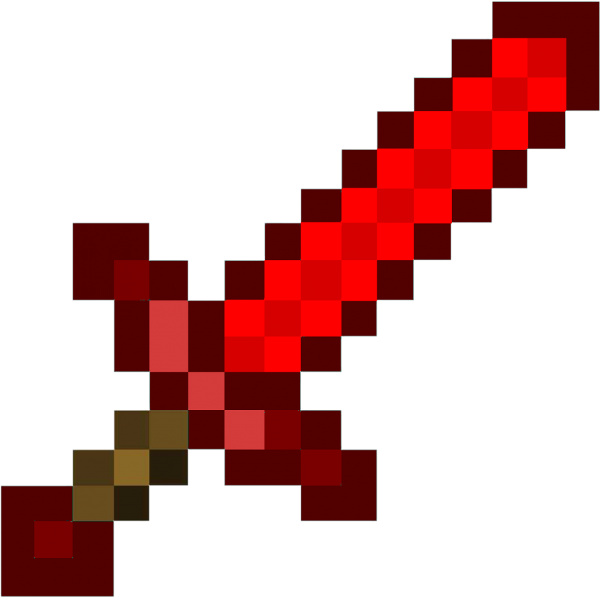 Pixelated Diamond Sword Graphic