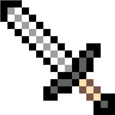 Pixelated Diamond Sword Icon