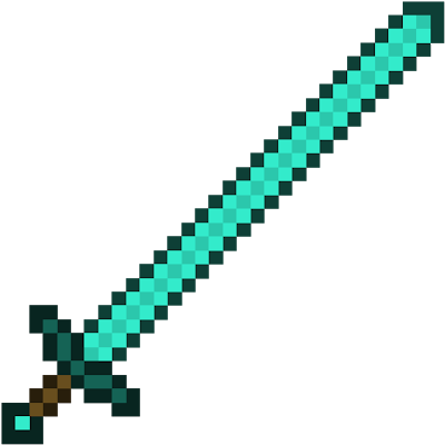 Pixelated Diamond Sword