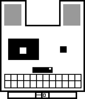 Pixelated Dog Face Artwork PNG with transparent background