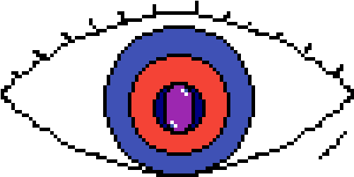 Pixelated Eye Illustration PNG with transparent background