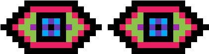 Pixelated_ Eyes_in_the_ Dark PNG with transparent background