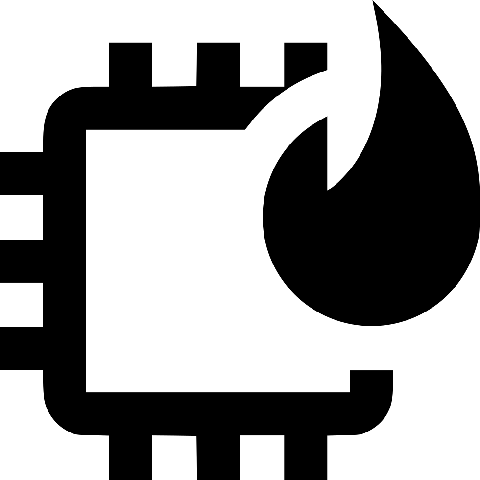 Pixelated Flame Icon PNG with transparent background