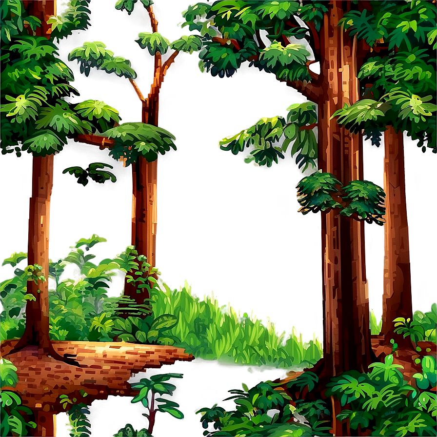 Pixelated Forest Landscape Png 06242024