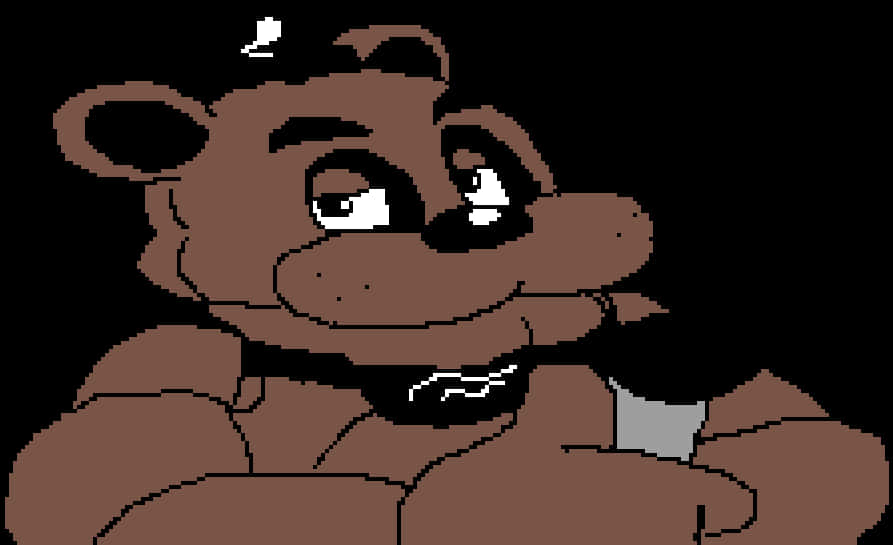 Pixelated Freddy Fazbear Portrait