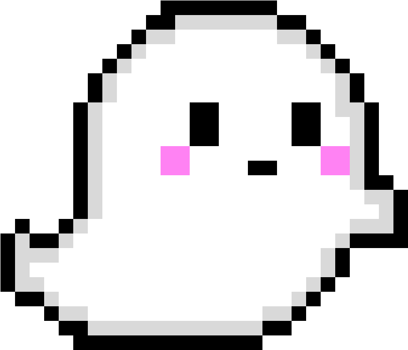 Pixelated Ghost Graphic