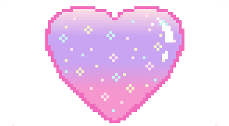 Pixelated Gradient Heart PNG with transparent background