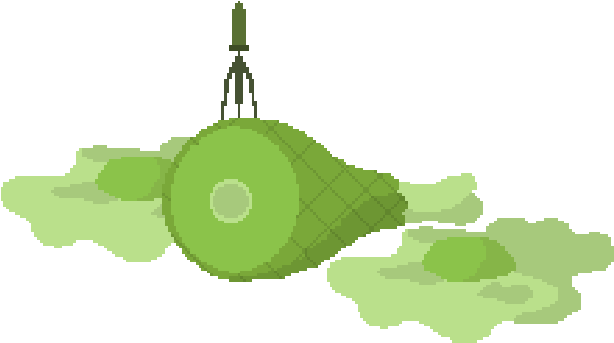 Pixelated Green Hamon Bone